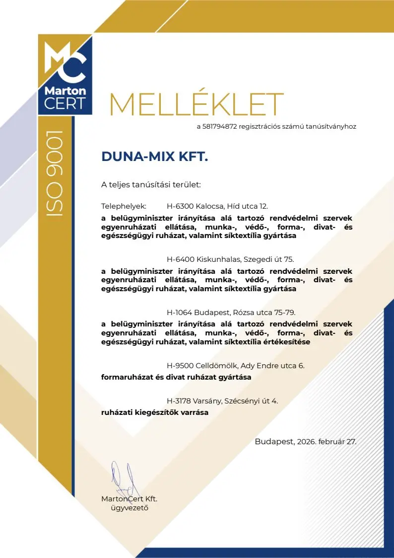 MSZ EN ISO 9001:2015