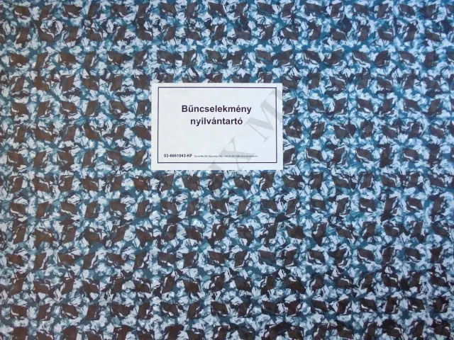 Bűncselekmény nyilvántart. 50 /lapos