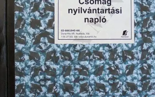 Csomag nyilvántartási napló 1