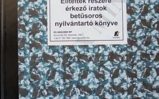 Elítélt részére érkezett irat betűs.nyilv. 1