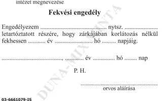 Fekvési engedély 1