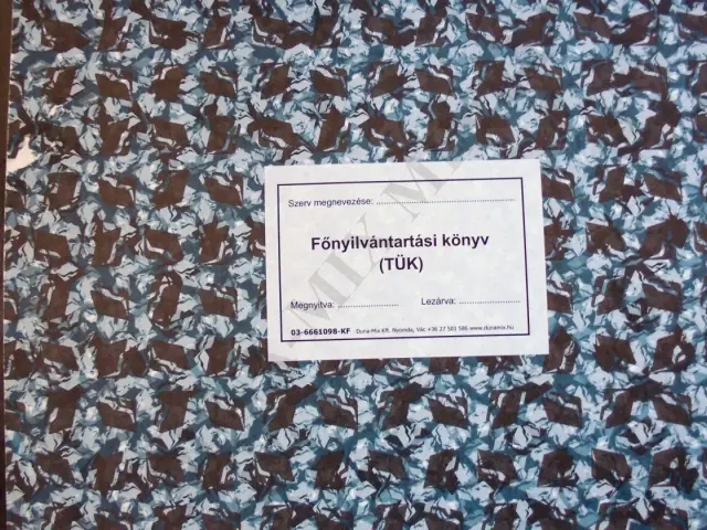 Főnyilvántartási könyv (TÜK)