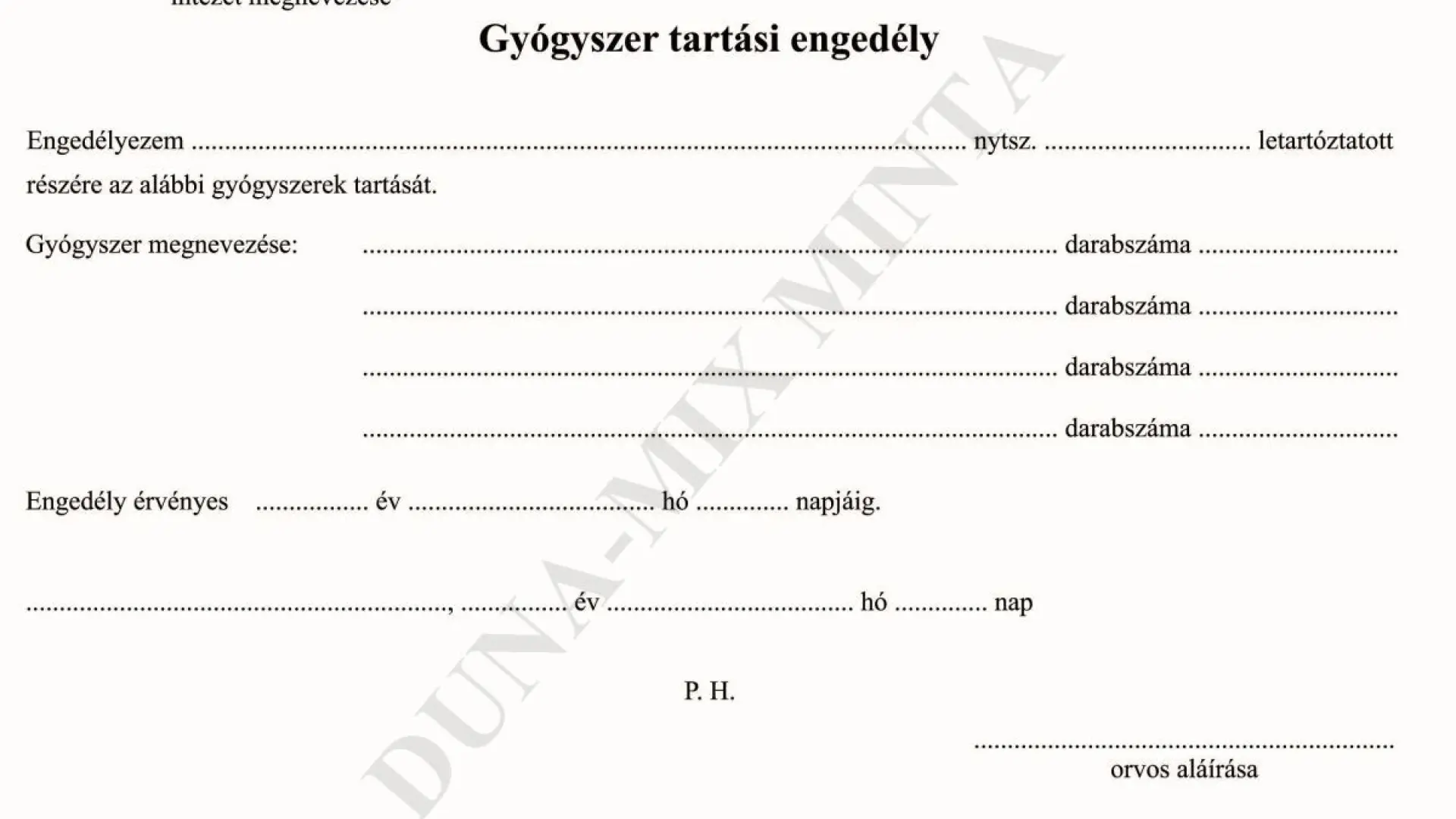Gyógyszertartási engedély
