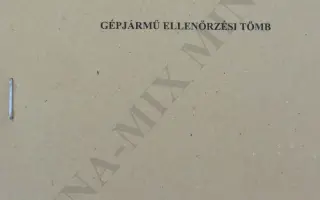 Gépjármű ellenőrzési /tömb 1