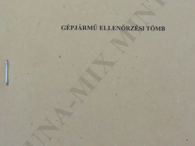Gépjármű ellenőrzési /tömb