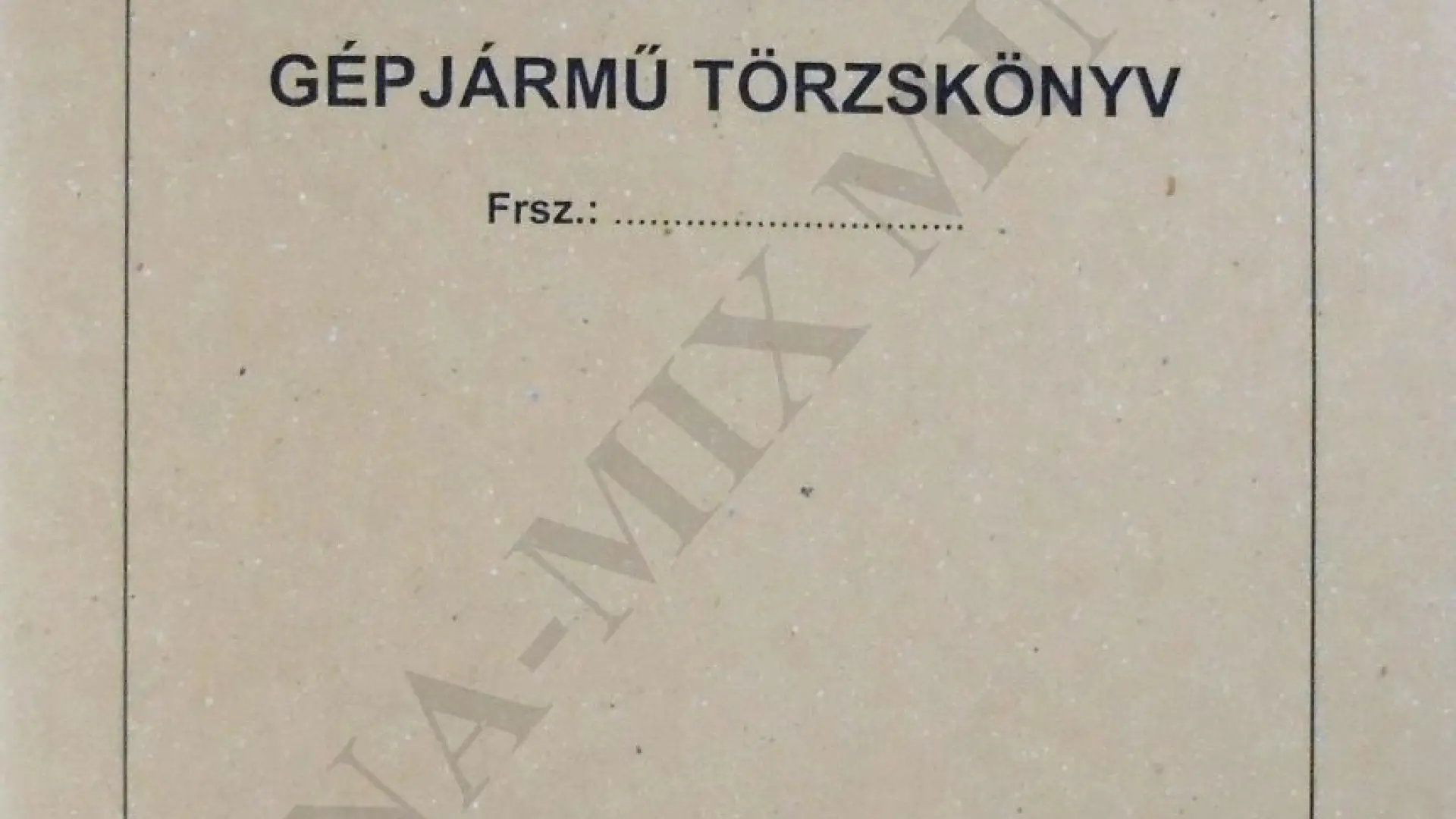 Gépjármű törzskönyv