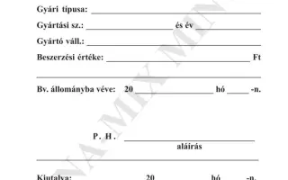 Géptörzskönyv 1