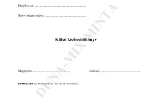 Külső kézbesítőkönyv 1