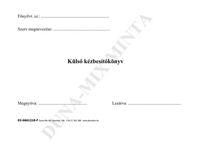 Külső kézbesítőkönyv