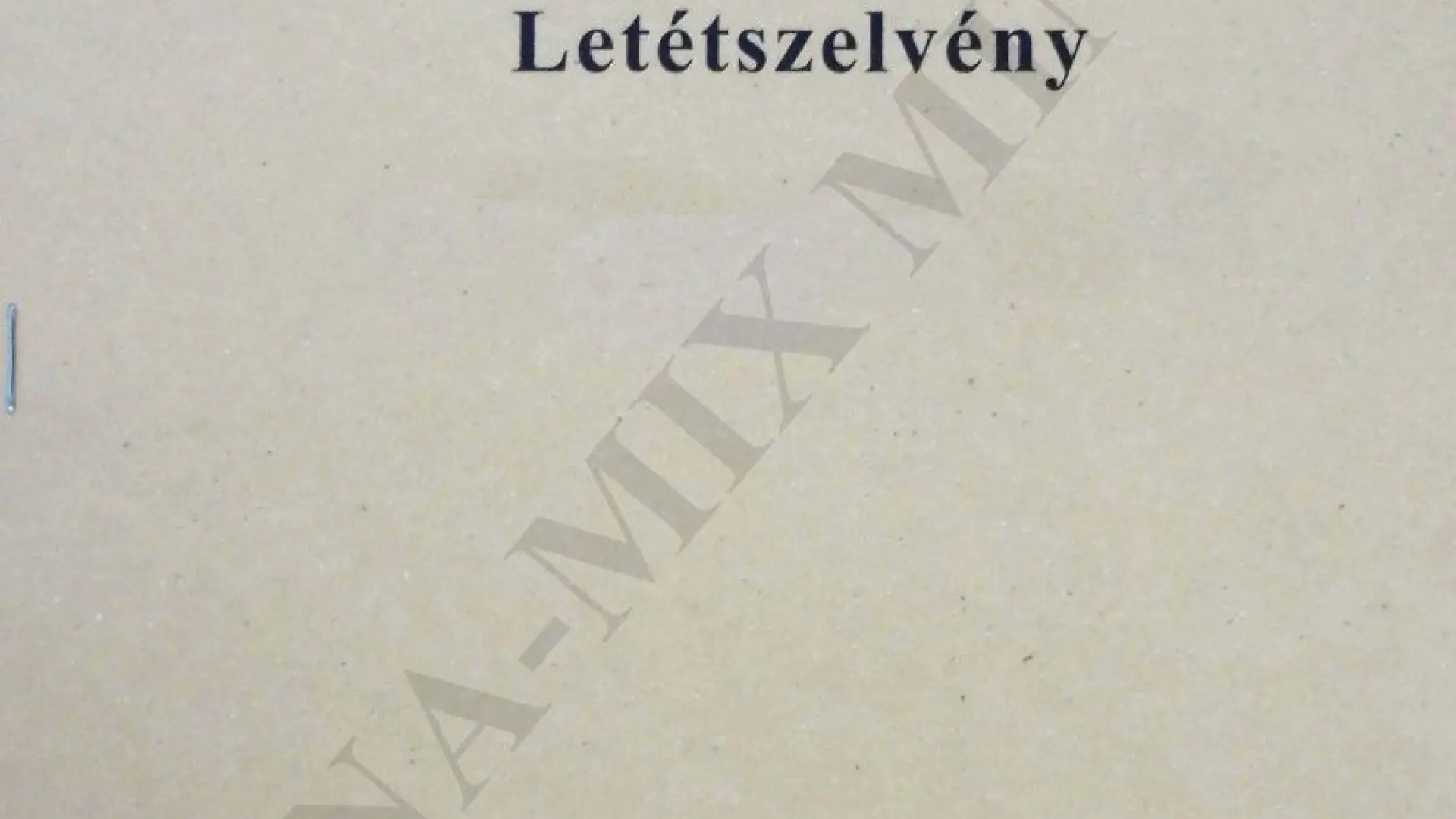 Letéti szelvény