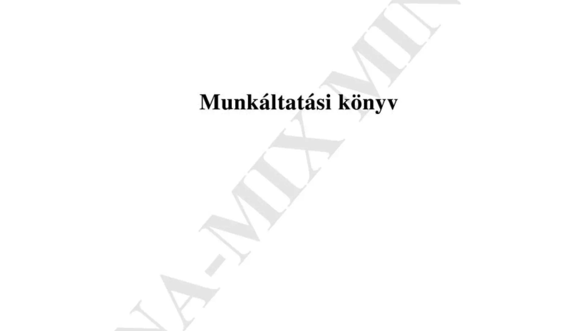 Munkáltatási könyv