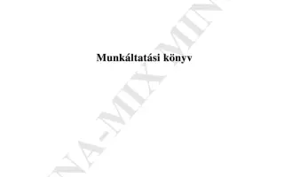 Munkáltatási könyv 1