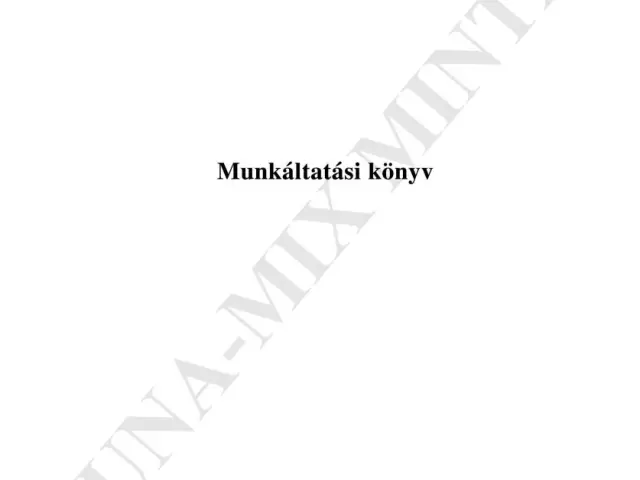 Munkáltatási könyv
