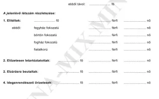Napi létszámjelentés (fogvatartott) 1