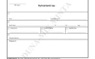 Nyilvántartó /lap 1
