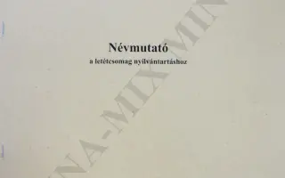 Névm. letéti csomag nyilvántart. 1