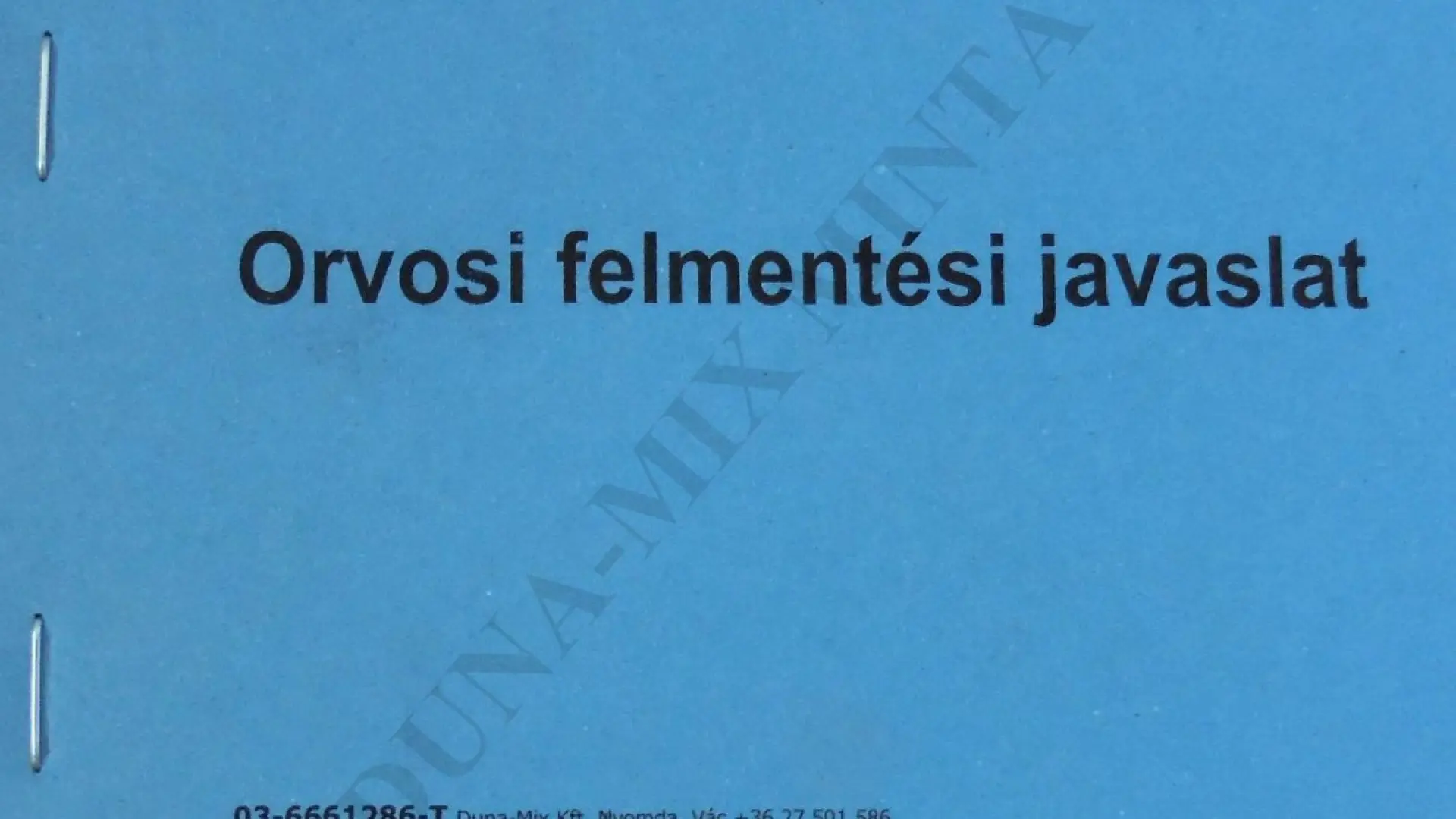 Orvosi felmentési javaslat