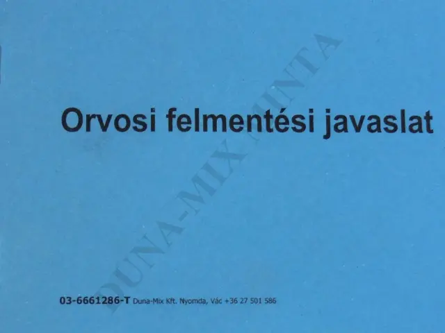 Orvosi felmentési javaslat