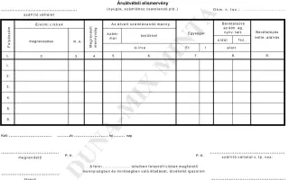 Áruátvételi elismervény (kicsi) 1