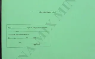 Alegység nyilvántartó könyv 1