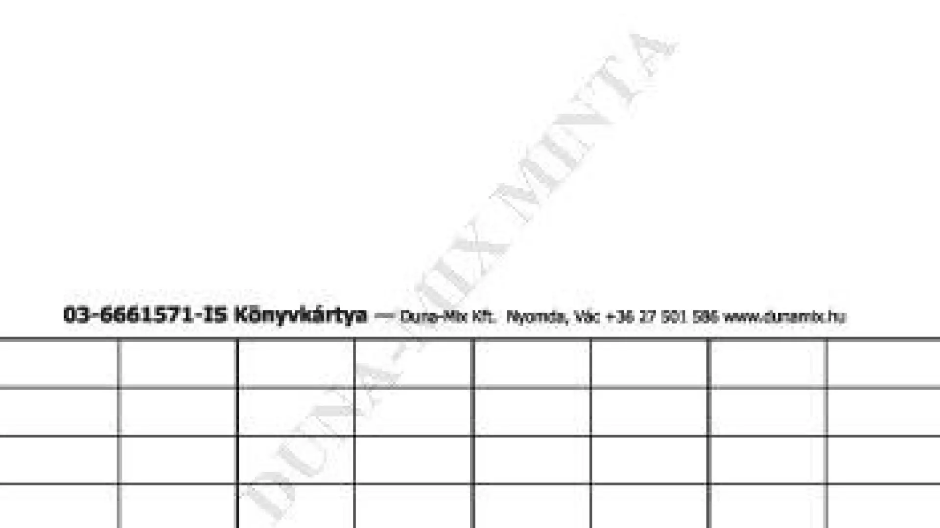 Könyvkártya I.