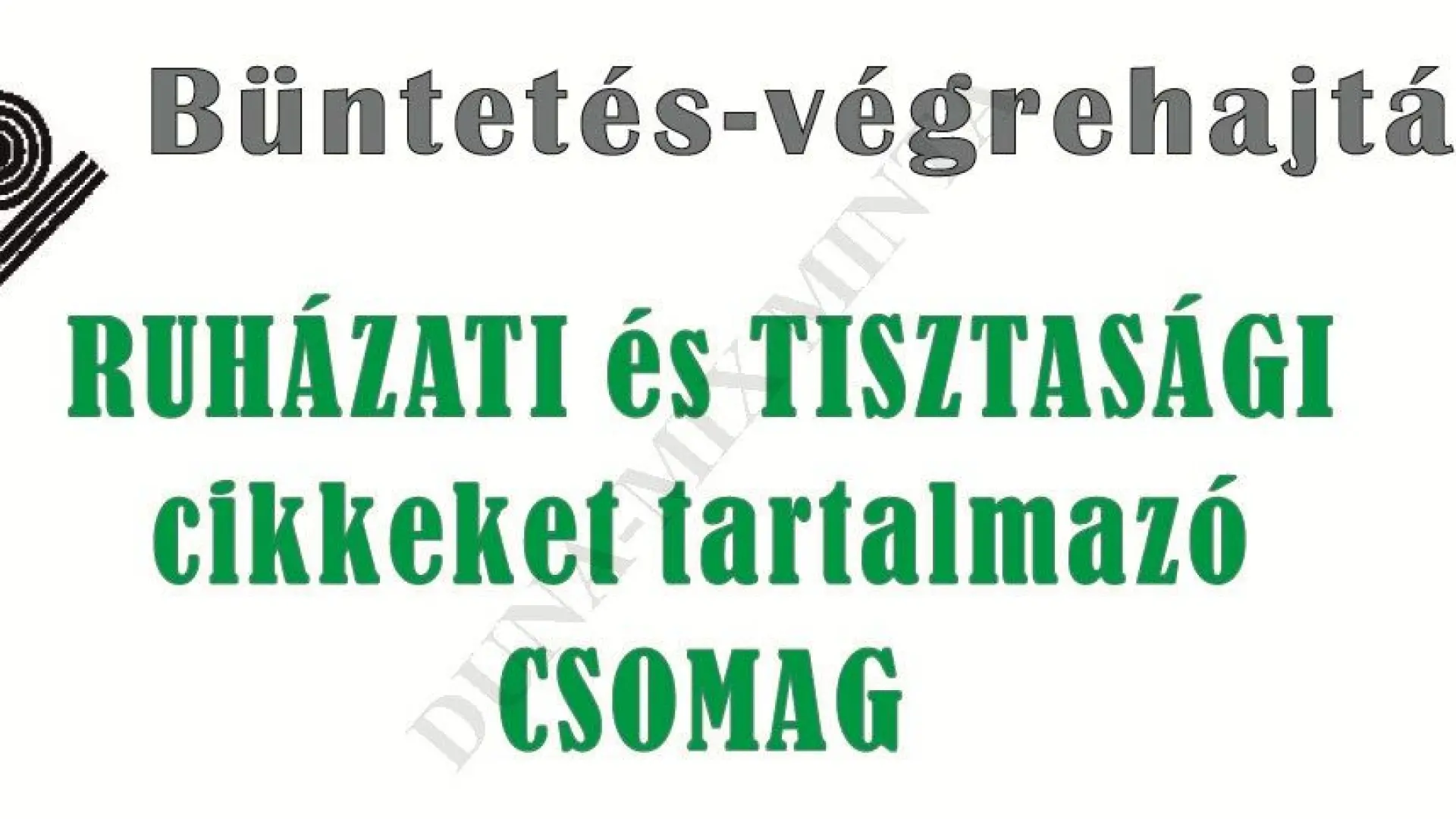 Csomagszelvény ruházati—tisztasági