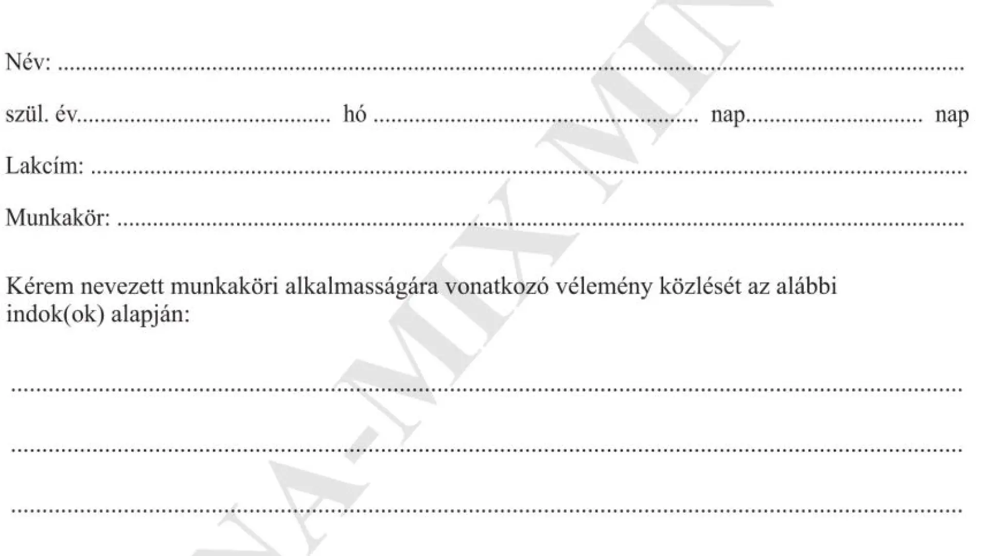 8. sz. függ. Beutalás másodfokú alkalmassági vizsgálatra