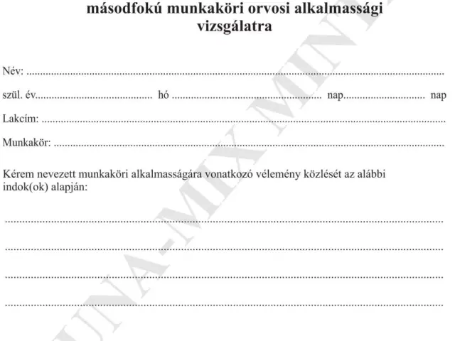 8. sz. függ. Beutalás másodfokú alkalmassági vizsgálatra