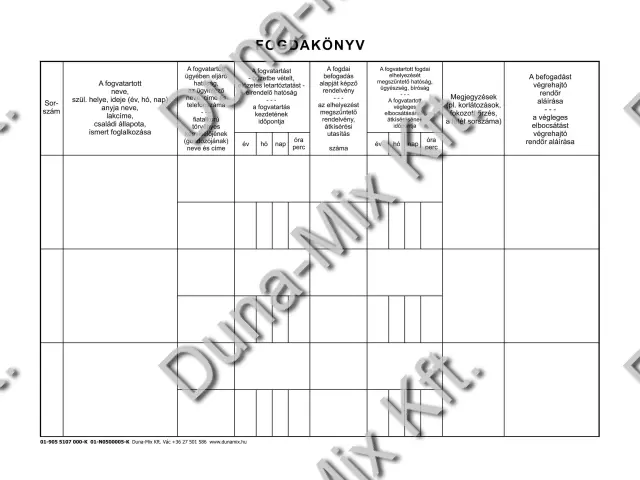 Fogdakönyv