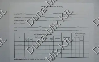 Szabadságnyilvántartás 1
