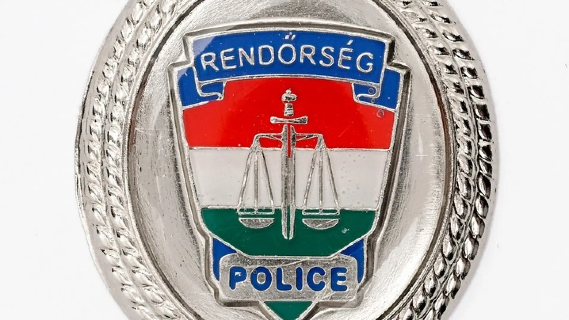 Szolgálati sapkajelvény, (ellipszis) ezüst [R]